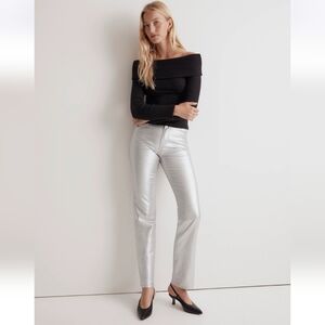 Madewell 90's Straight Jean in Silver Foil *
